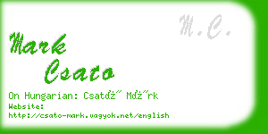 mark csato business card